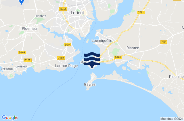 Port-Louis, Franceの潮見表地図
