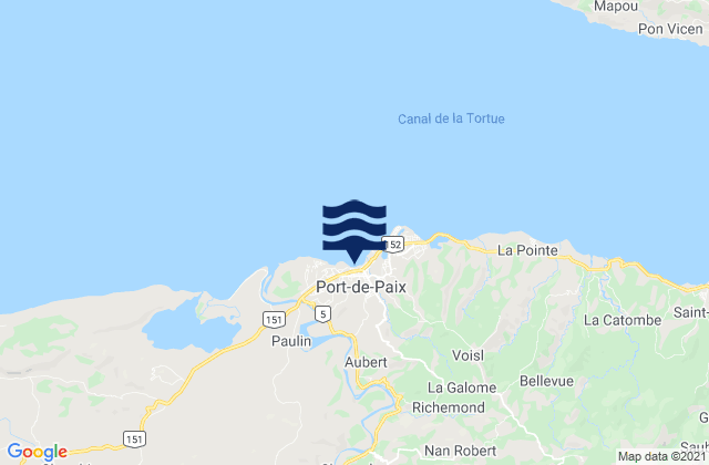 Port-de-Paix, Haitiの潮見表地図