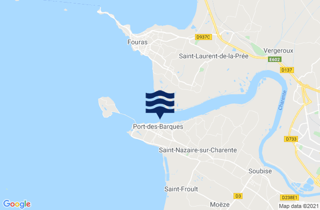 Port-des-Barques, Franceの潮見表地図