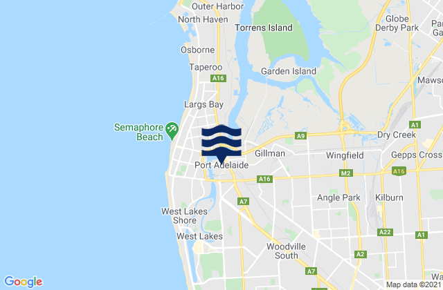 Port Adelaide, Australiaの潮見表地図