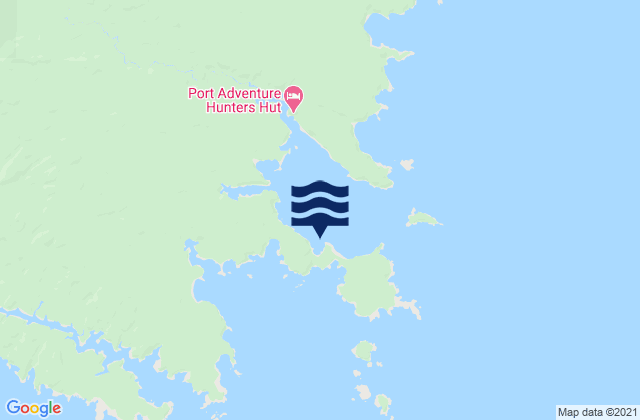 Port Adventure, New Zealandの潮見表地図
