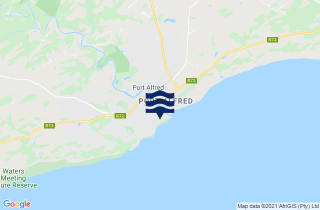 Port Alfred, South Africaの潮見表地図