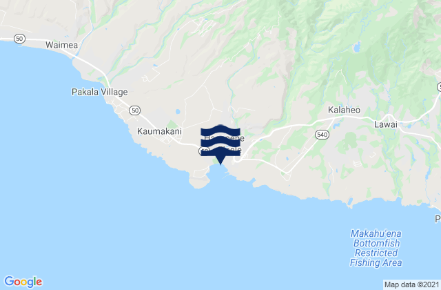 Port Allen Hanapepe Bay, United Statesの潮見表地図