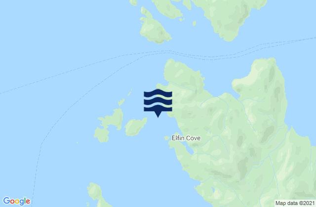Port Althrop entr east of George Island, United Statesの潮見表地図