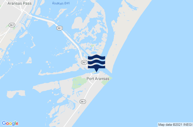 Port Aransas, United Statesの潮見表地図