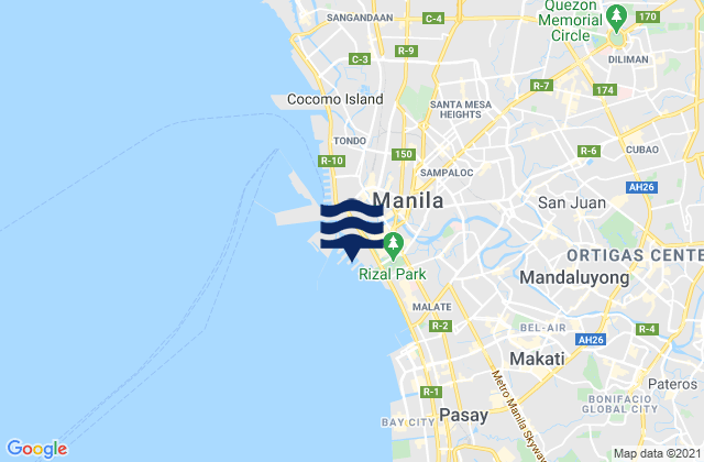 Port Area, Philippinesの潮見表地図