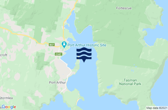Port Arthur, Australiaの潮見表地図