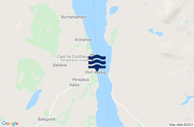 Port Askaig, United Kingdomの潮見表地図