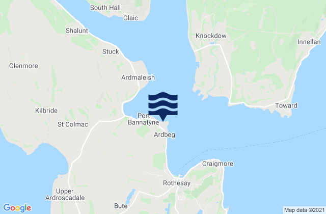 Port Bannatyne, United Kingdomの潮見表地図