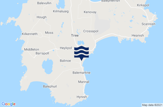 Port Bharrapol (Tiree), United Kingdomの潮見表地図