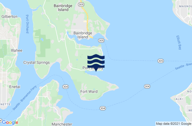 Port Blakely (Bainbridge Island), United Statesの潮見表地図