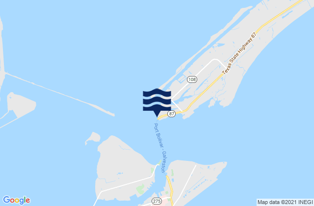 Port Bolivar, United Statesの潮見表地図