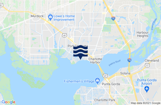 Port Charlotte, United Statesの潮見表地図