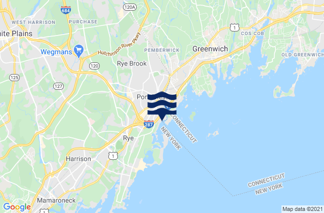 Port Chester, United Statesの潮見表地図