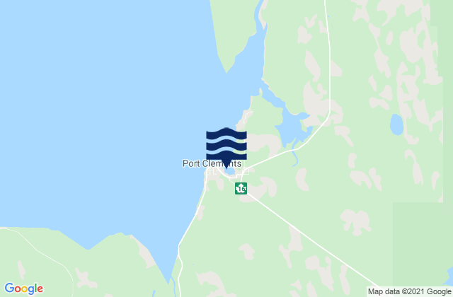 Port Clements, Canadaの潮見表地図