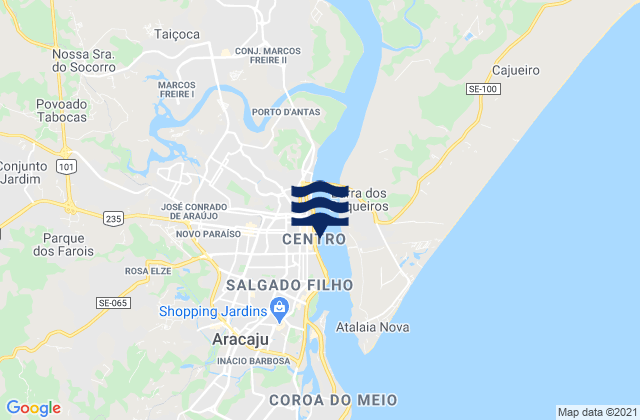 Port De Aracaju, Brazilの潮見表地図