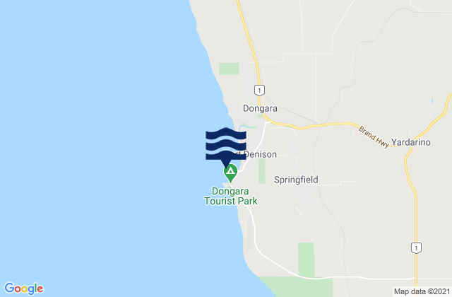 Port Denison, Australiaの潮見表地図