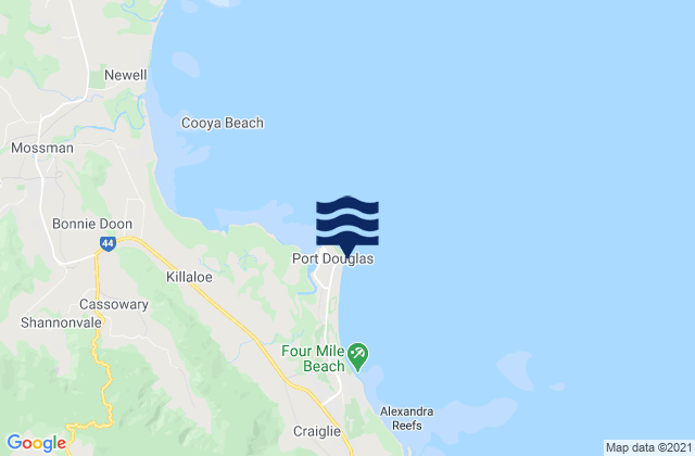 Port Douglas, Australiaの潮見表地図