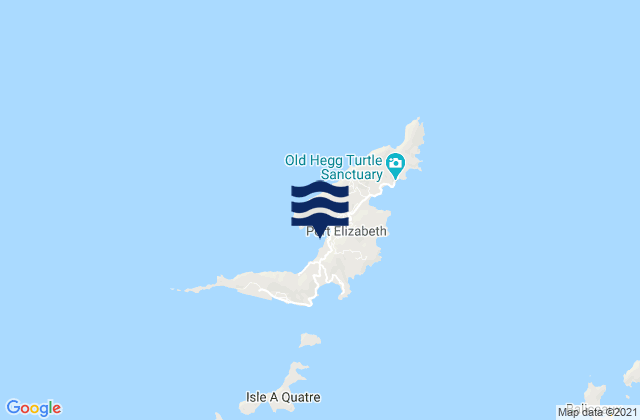 Port Elizabeth, Saint Vincent and the Grenadinesの潮見表地図