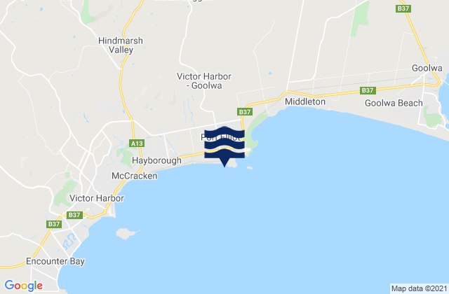 Port Elliot, Australiaの潮見表地図