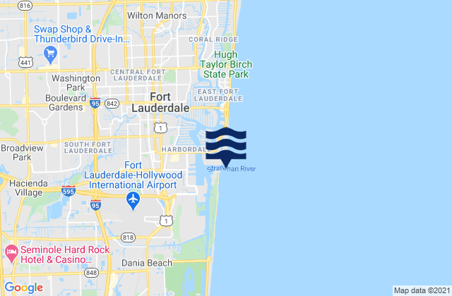 Port Everglades Entrance, United Statesの潮見表地図