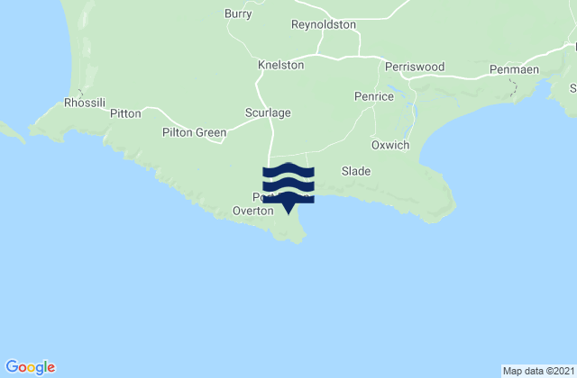 Port Eynon Bay, United Kingdomの潮見表地図