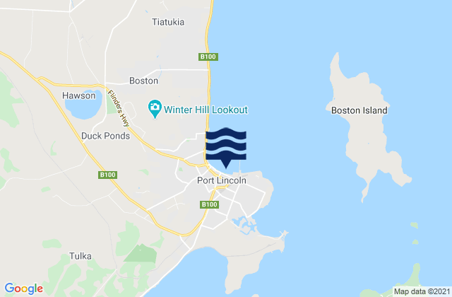 Port Eyre, Australiaの潮見表地図