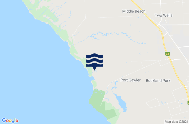 Port Gawler Beach, Australiaの潮見表地図