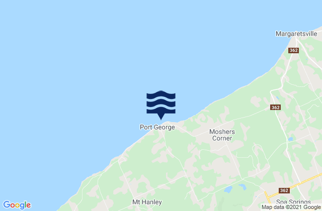 Port George Light, Canadaの潮見表地図