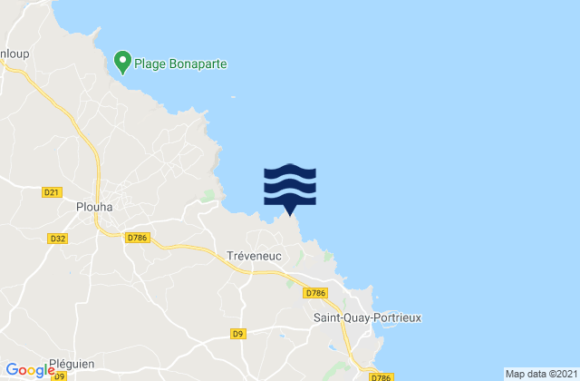 Port Goret Treveneuc, Franceの潮見表地図