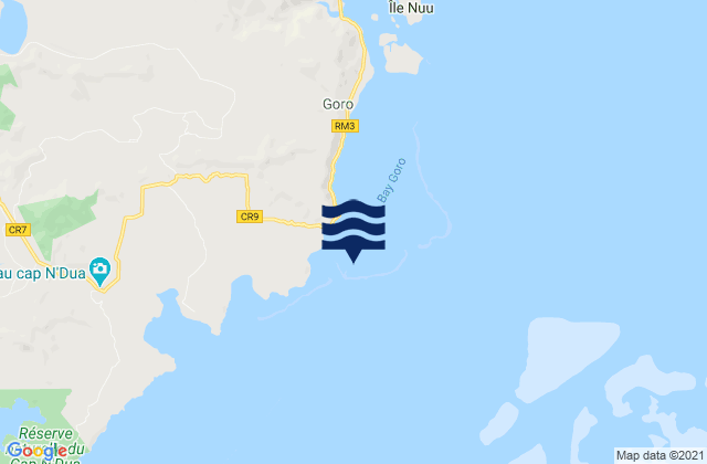 Port Goro Toemo Island, New Caledoniaの潮見表地図