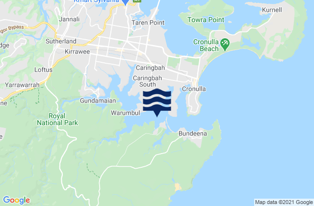 Port Hacking, Australiaの潮見表地図