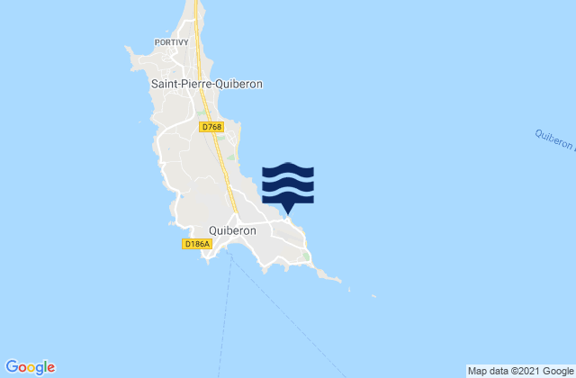 Port Haliguen, Franceの潮見表地図