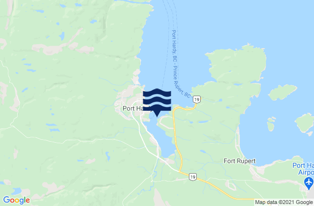 Port Hardy, Canadaの潮見表地図