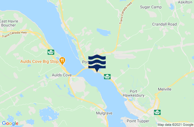 Port Hastings, Canadaの潮見表地図