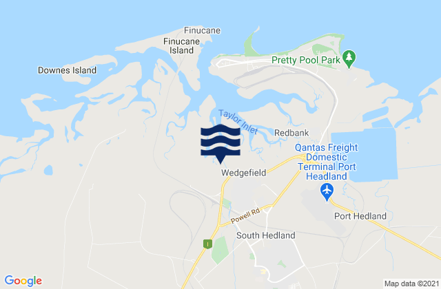 Port Hedland, Australiaの潮見表地図