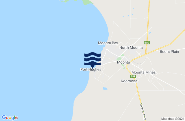 Port Hughes, Australiaの潮見表地図