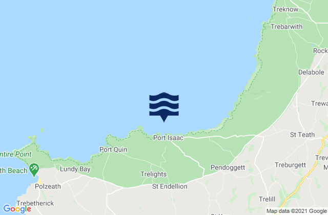 Port Isaac, United Kingdomの潮見表地図