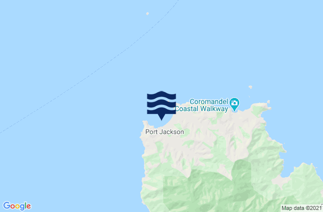Port Jackson, New Zealandの潮見表地図