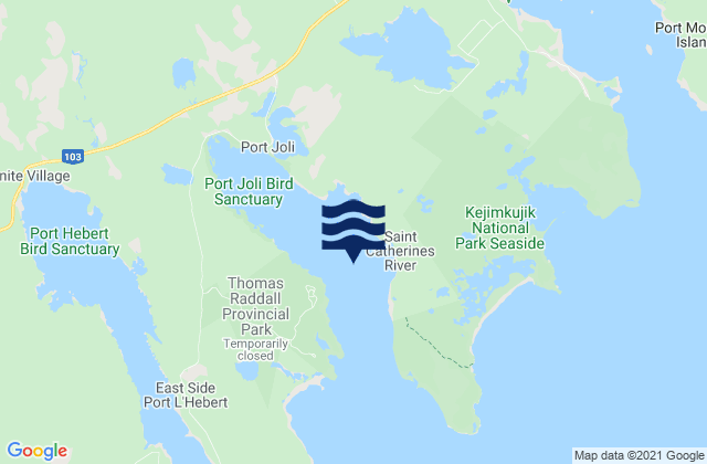 Port Joli, Canadaの潮見表地図