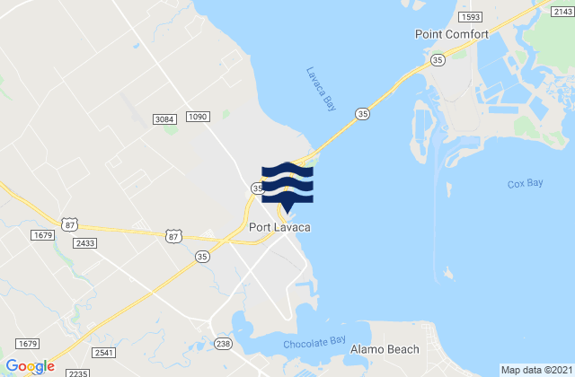 Port Lavaca, United Statesの潮見表地図
