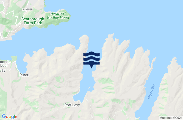 Port Levy, New Zealandの潮見表地図