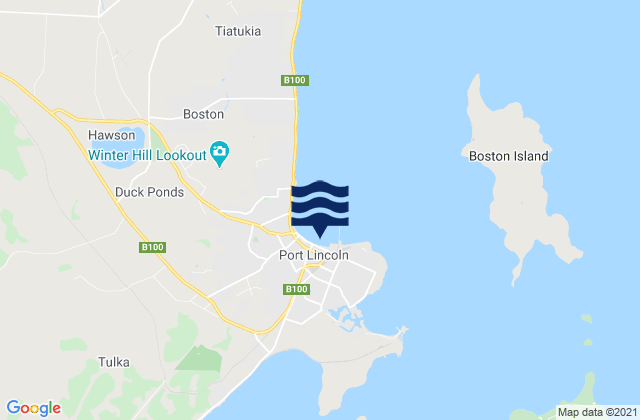 Port Lincoln, Australiaの潮見表地図