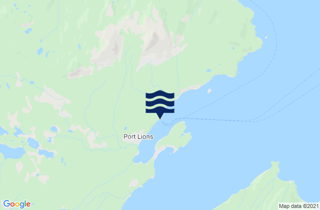 Port Lions AK, United Statesの潮見表地図