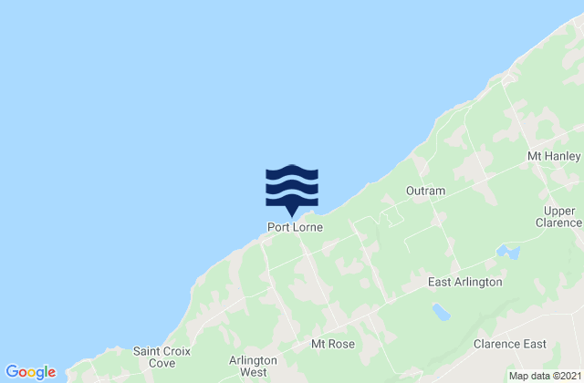 Port Lorne, Canadaの潮見表地図