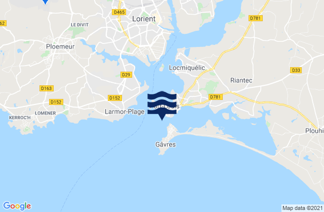 Port Louis, Franceの潮見表地図