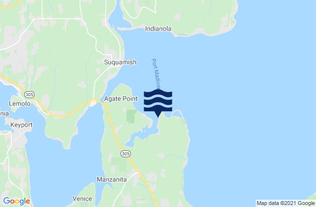 Port Madison (Bainbridge Island), United Statesの潮見表地図