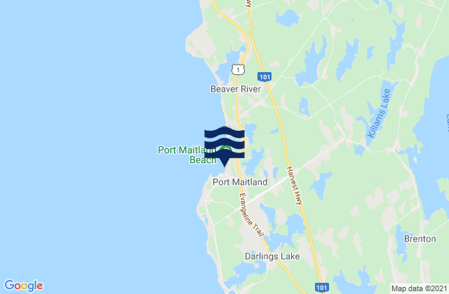 Port Maitland, Canadaの潮見表地図