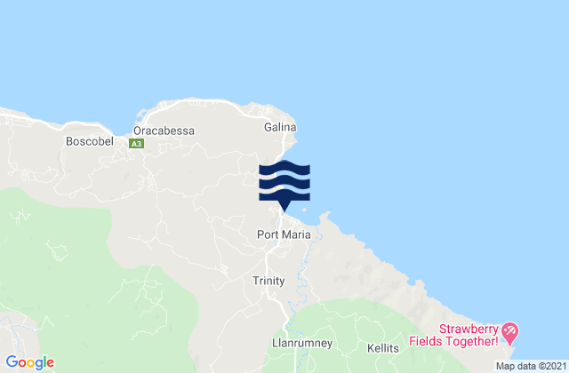 Port Maria, Jamaicaの潮見表地図