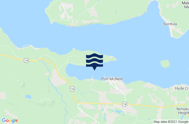 Port McNeill, Canadaの潮見表地図